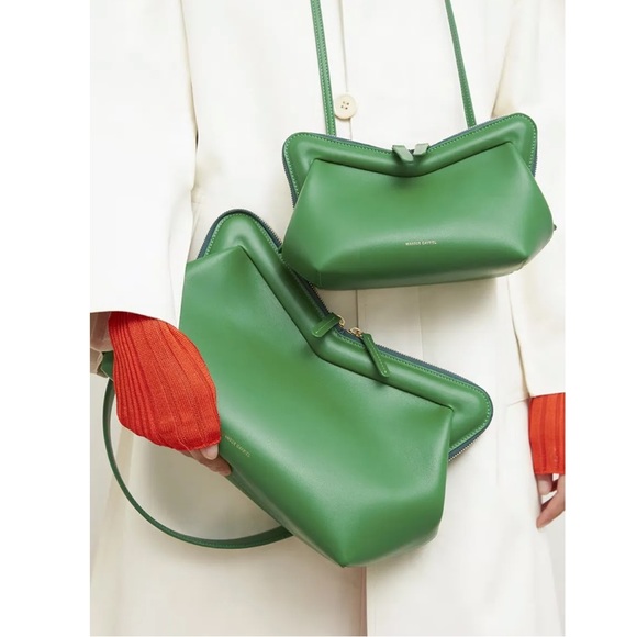 Mansur Gavriel Mini M Frame Convertible Crossbody Bag NWT Grass Green - Picture 9 of 15